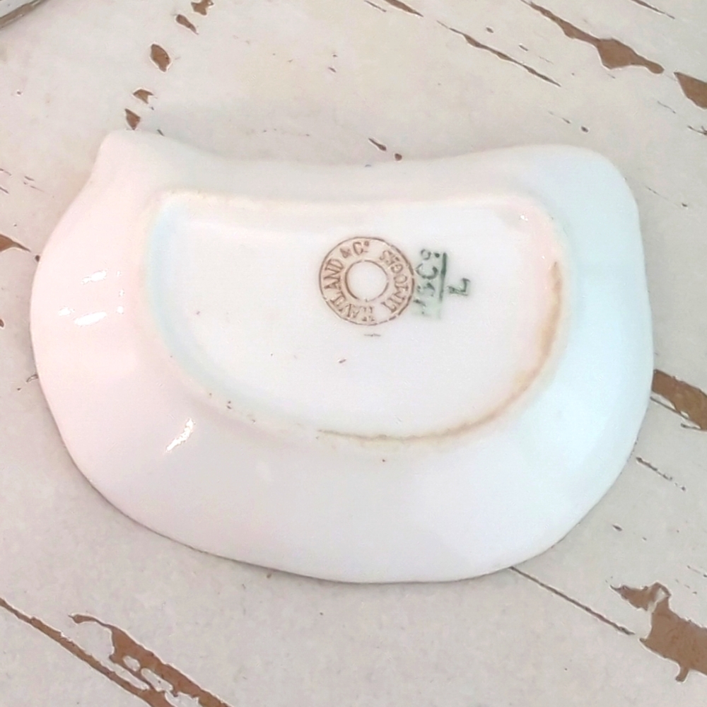 Antique Limoges French Porcelain Trinket Dish  - Picture 3 of 5